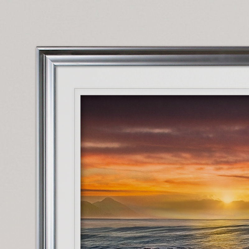 Sundown Descanso Beach - reproduction de cadre photo, Argent, H 30 po x l 40 po x P 1,5 po