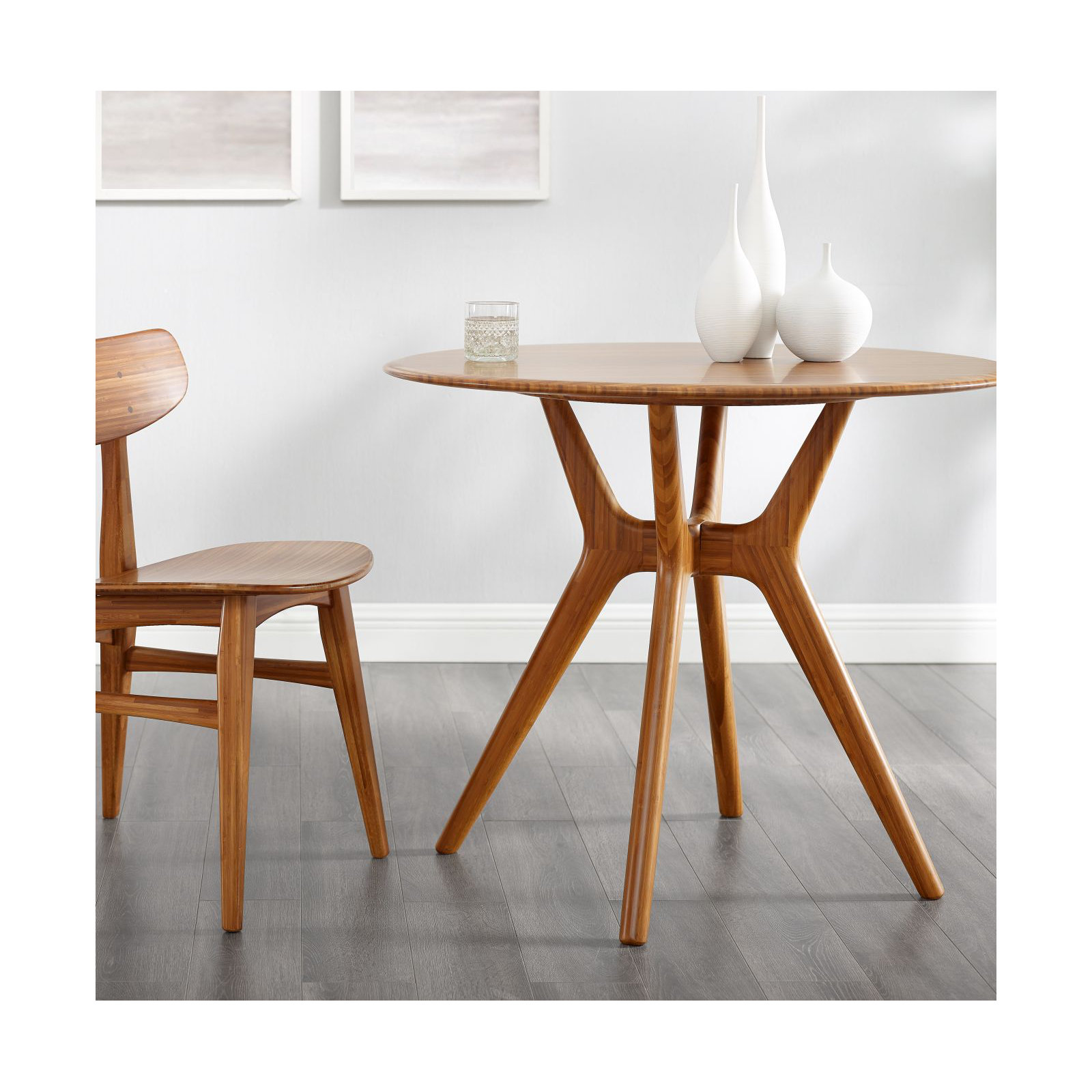 Evangelista 36'' Round Dining Table, Amber