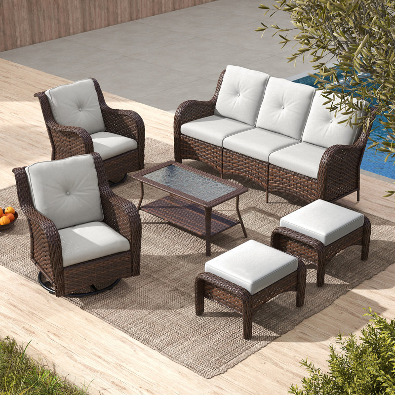 Royace 7 - Person Outdoor Seating Group with Cushions