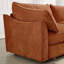 Canapé modulaire en L à 3 places avec repose-pieds mobile, accoudoirs en forme de croissant et coussins enveloppants, tissu chenille doux pour le confort-118055924