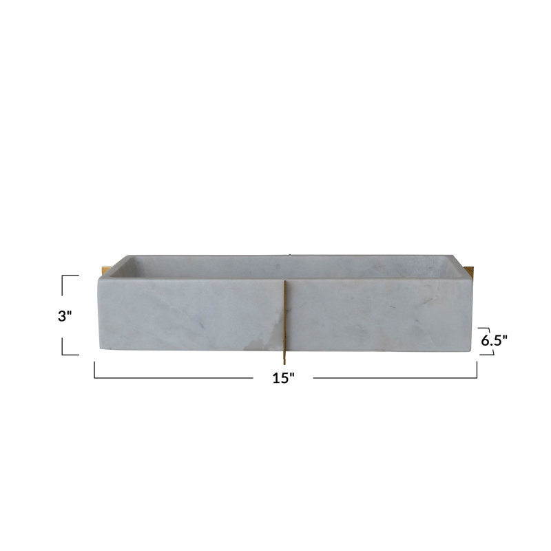 Marble and Metal Container and