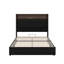 Structure de lit double capitonnée en velours pleine grandeur avec port USB et veilleuse, tête de lit haute 52 po avec décoration de rivet, lit plateforme à oreilles avec tablette de tête de lit-1744219002-1744218997