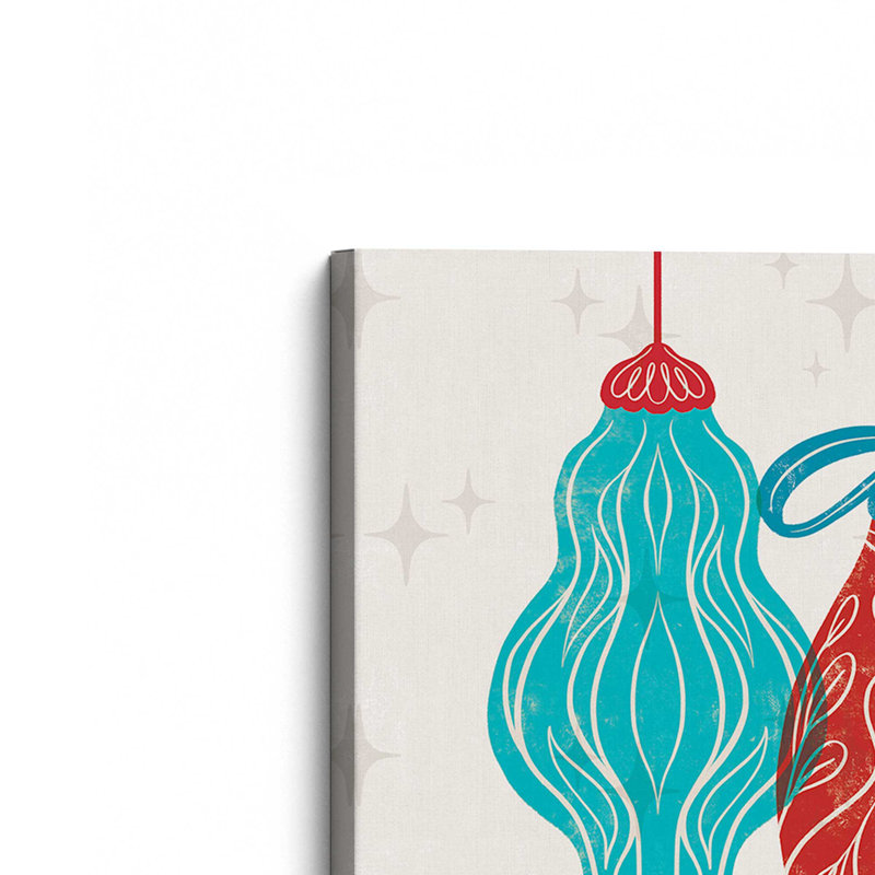 Elegant Holiday Ornaments VI, reproduction sur toile, H 18 po x l 12 po x P 1,25 po, Toile tendue