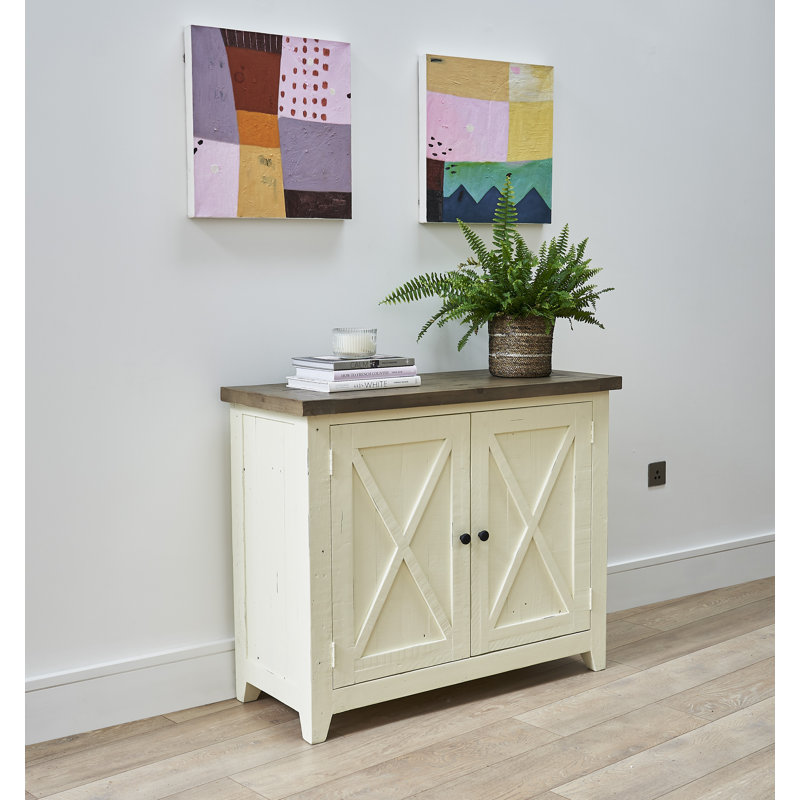 Winnie Small Sideboard, Brown/White