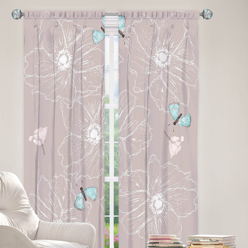 Ensemble de rideaux en polyester 2 pièces, L 20 po x L 52 po