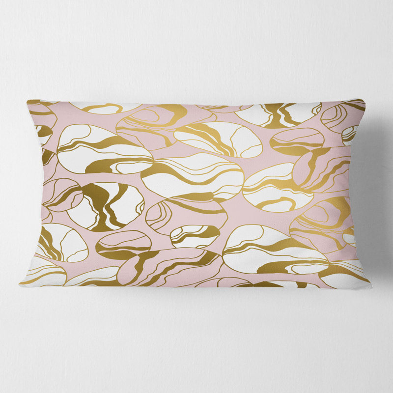 Coussin Golden Marble II - Mid-Century Modern