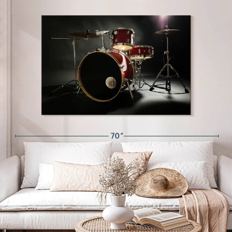 Abarca Red Drum Set, 34" H x 51" W