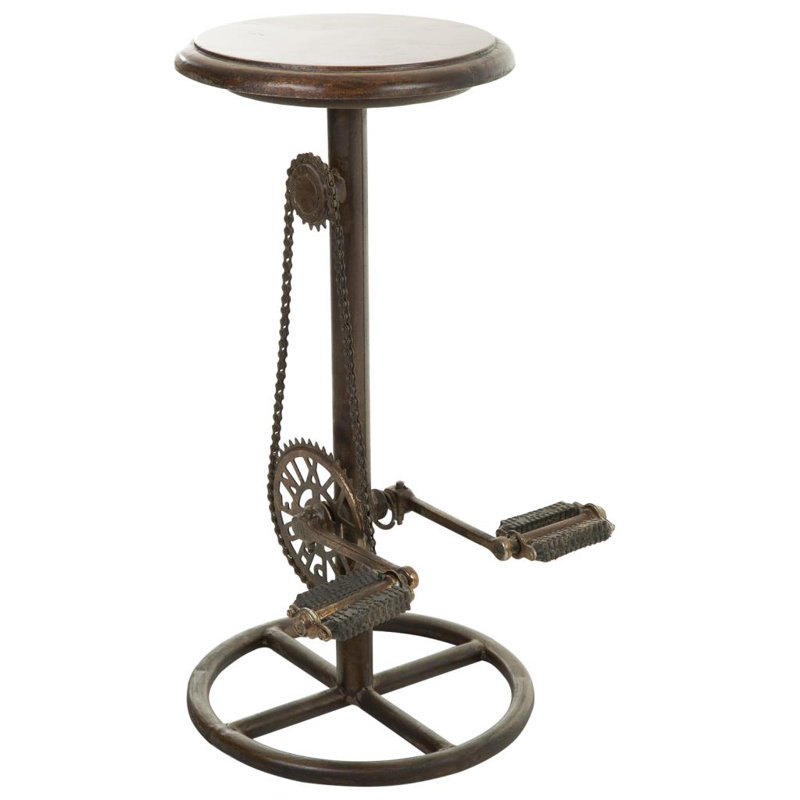 Paso Robles Counter Stool with Metal Frame, Brown, Brown