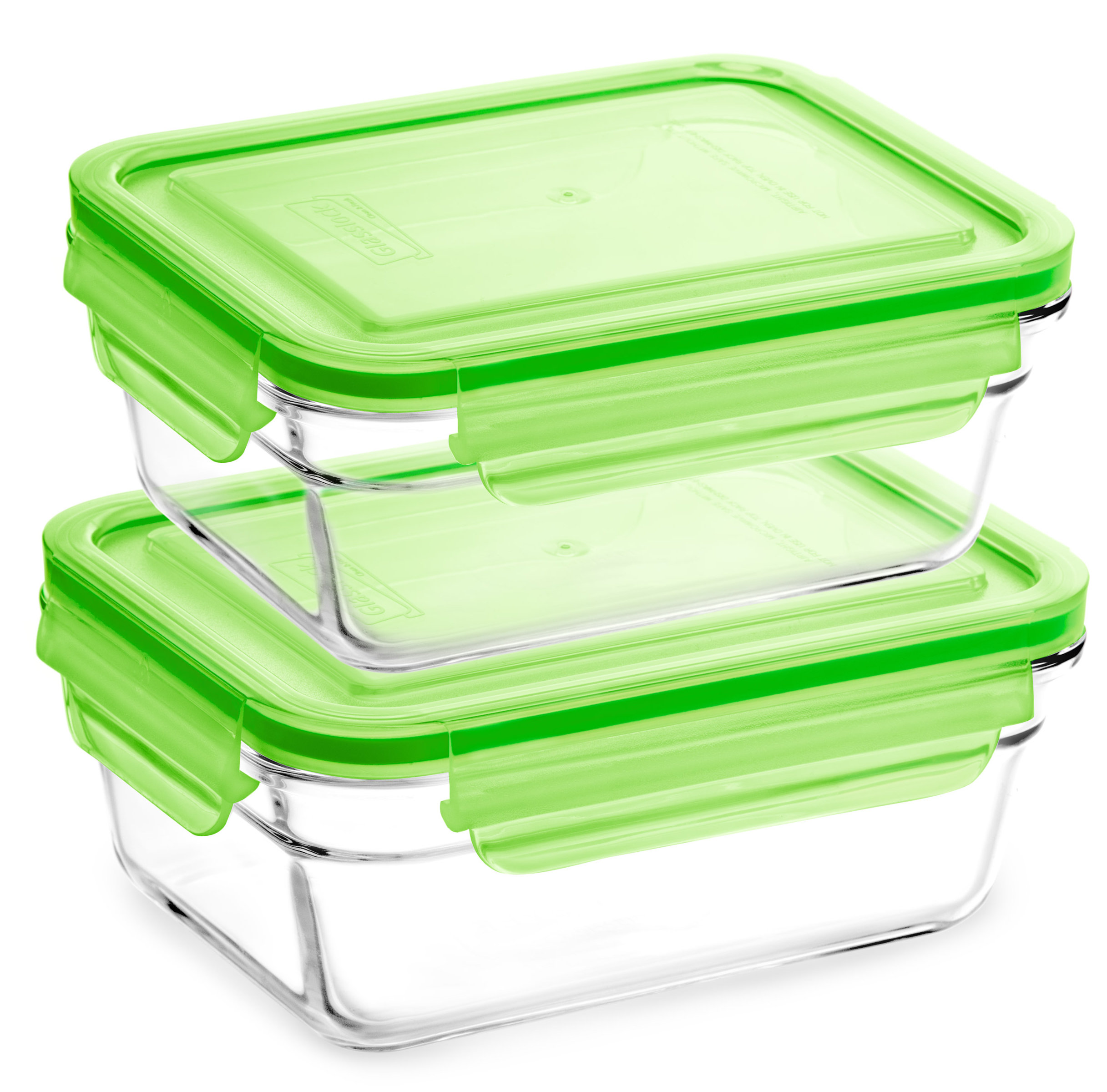 Glasslock Yum Yum Eco Friendly Airtight Spill Proof Square Baby Food 3  Container Set 