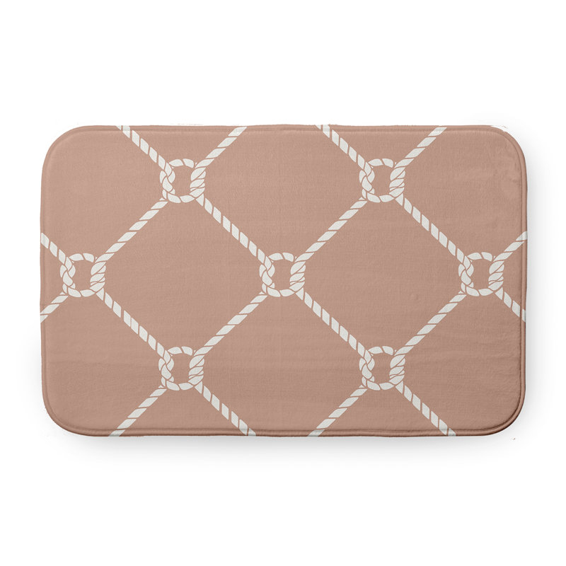 Tapis de bain Nautical Nights, L 21 po x L 34 po, Rose