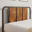 Single/Double Size Bed Frame with Modern Wood Headboard and Footboard, Heavy Duty Metal Platform Bed Frame, Stable Platform Bed with Steel Slats Support, No Box Spring Needed, Easy Assembly-666361083