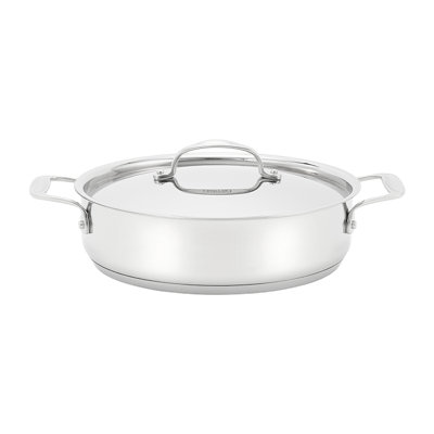 Stellar Profile Non-Stick Stainless Steel (18/10) Round Braiser with Lid