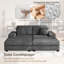 Combinaison de chaise longue convertible surdimensionnée rembourrée-371059570