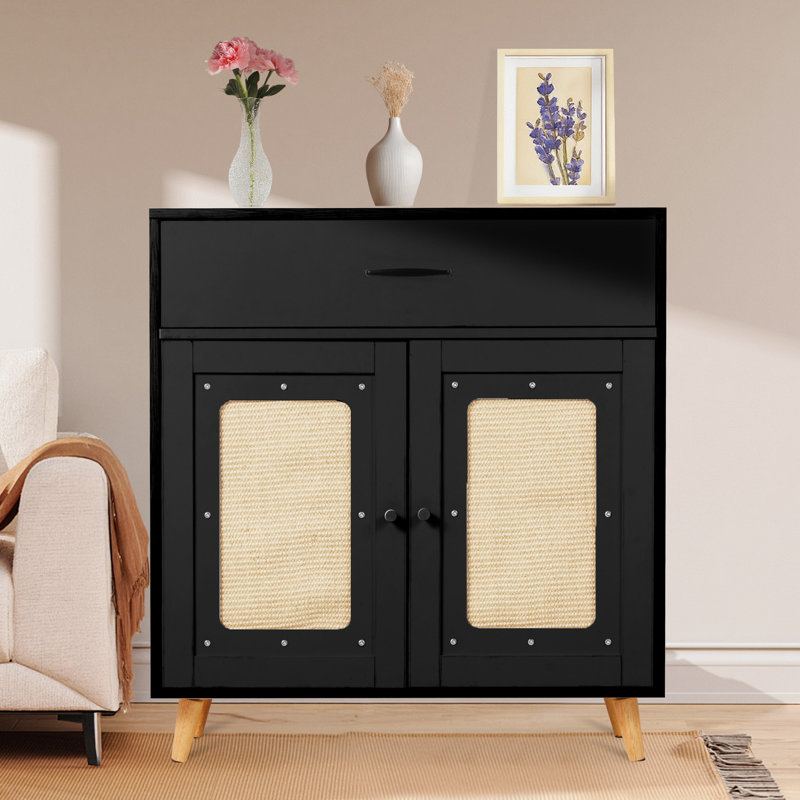 Cat Litter Box Enclosure With Drawer, Hidden Litter Box Cabinet  With Slot Row, Ventilation For Living Room, Bedroom, wood