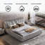 Lit plateforme tapissier avec coussin amovible-114224543
