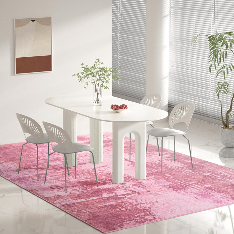 Tapis moderne antidérapant et lavable Fillender, Rectangle 4 pi x 6 pi