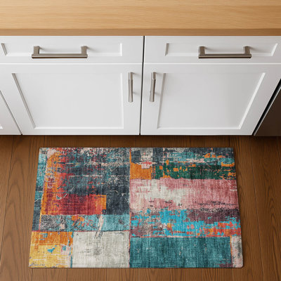 Premium Machine Washable Mayfield AMF1866 Abstract Rug