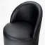 Petit fauteuil d'appoint roulant en similicuir avec roulettes-593175426