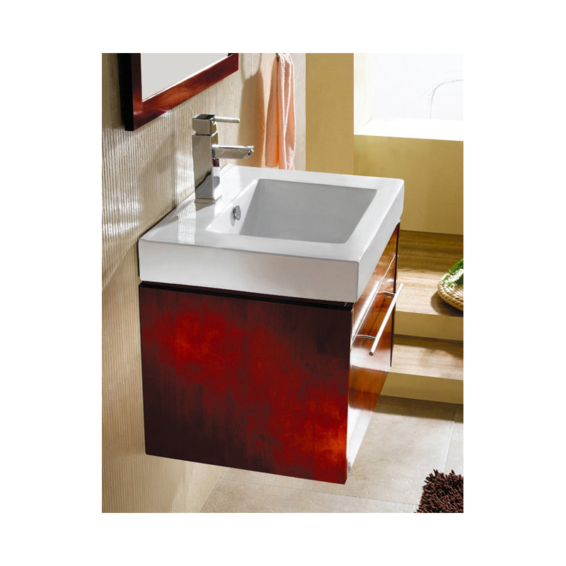 Kingston Brass Mission Ceramic Semi-Recessed Bathroom Sink