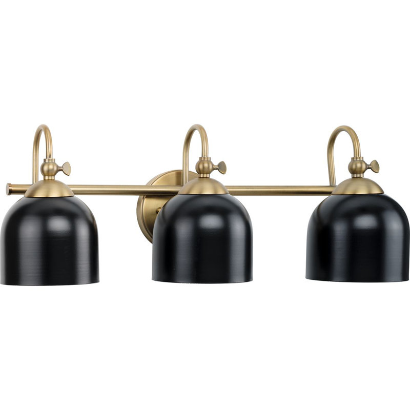 Anitra 3 - Light Dimmable Vanity Light, Vintage Brass/Black