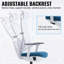 Chaise de bureau ergonomique avec appui-tête et dossier en filet, siège d'ordinateur haut avec dossier et accoudoirs réglables et hauteur, chaise de travail confortable avec coussin épais-1174377367-1174377363