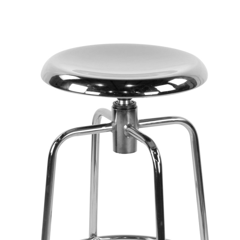 Tabouret Begic, Argent, Tabouret de comptoir (siège d'une hauteur de 27 p