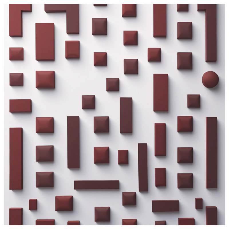 Couvertures de formes géométriques rouges, 50in W x 60in H