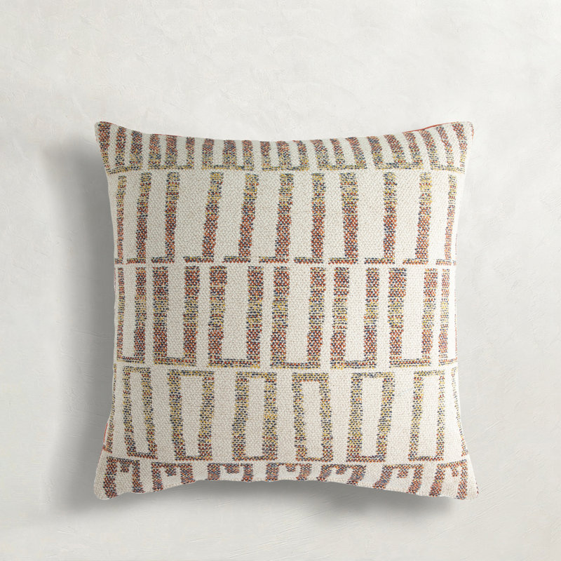 Hinged Midnight Outdoor Throw Pillow, Square 18", Black;Brown