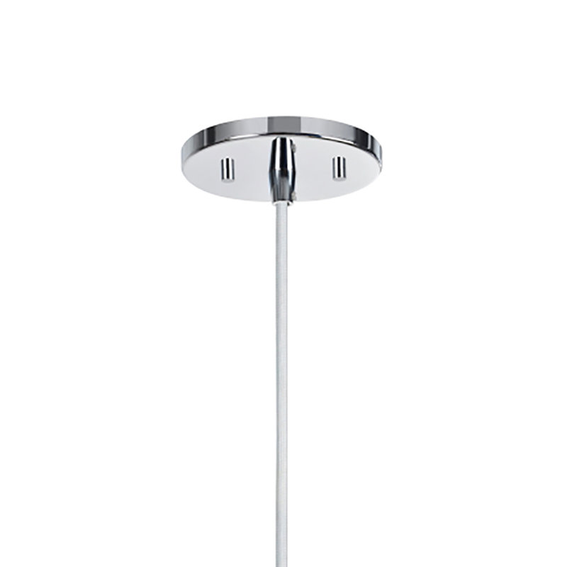 1 - Light Chrome Single Pendant, Smoke