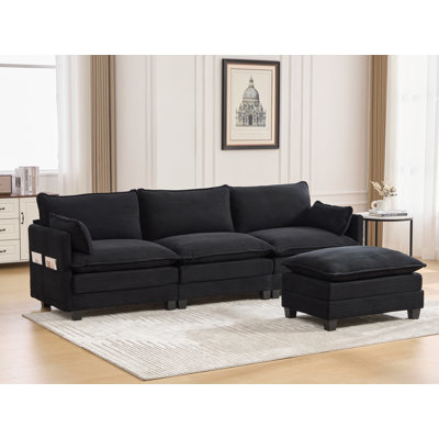 103” Comfy Cloud Couch Sectional Sofa With Storage