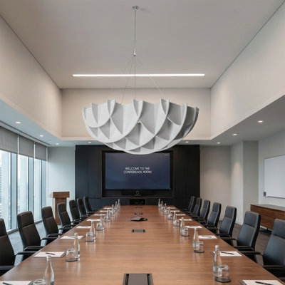 VIVO 43.25” x 16.8” Semi Circle Hanging Acoustic Sound Panel