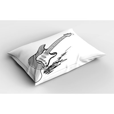Black/White Polyester Microfiber Piece Sham