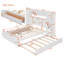 Lit en bois robuste avec rangement intégré, tablettes, prises et lit gigogne pour les chambres modernes-2123080722