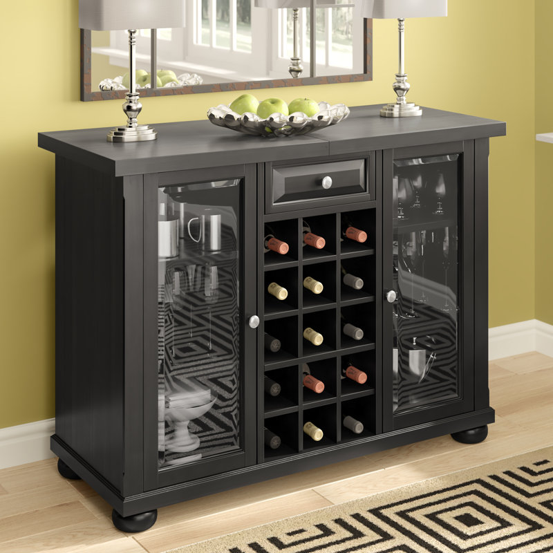 Armoire de bar Hedon, Noir