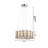 1-Light Chrome LED Pendant With Clear And Smoke Glass Accents