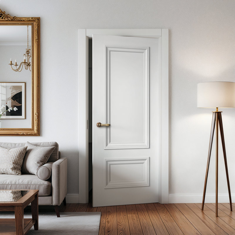 Dalle de porte intérieure 2 panneaux Palazzo, 80 x 28, Blanc