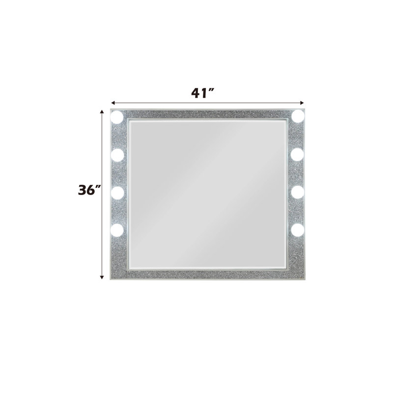 Miroir Sliverfluff avec finition champagne et lumière