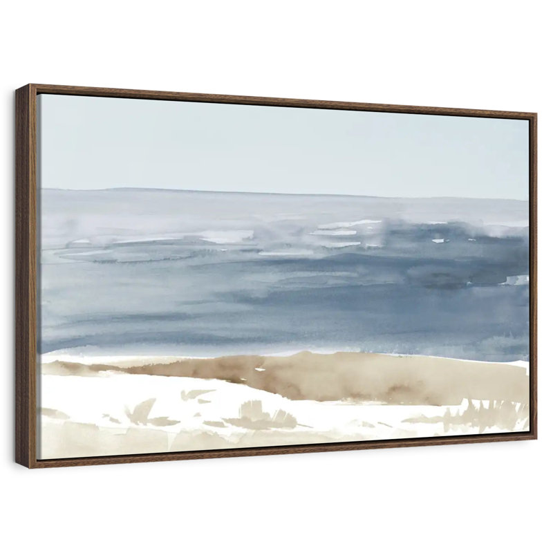 Soft Coastlines I, 46" X 31", Floating Frame Black