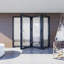 Porte de patio pliante en aluminium à 3 panneaux et largeur 108 po KaMic VersaFold avec verre à argon Low-E-107167428-107167425-107167427
