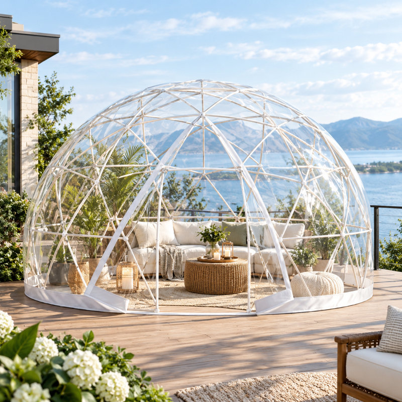 15' Large Oversize Walk-In Clear Geodesic Sunbubble Dome Tent, 15FT