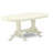 7 Piece Modern Dining Table Set Consist of an Oval Wooden Table with Butterfly Leaf and 6 Kitchen Dining Chairs, Linen White