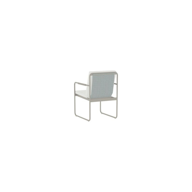 Mirage Outdoor Dining Armchair, White/Tan