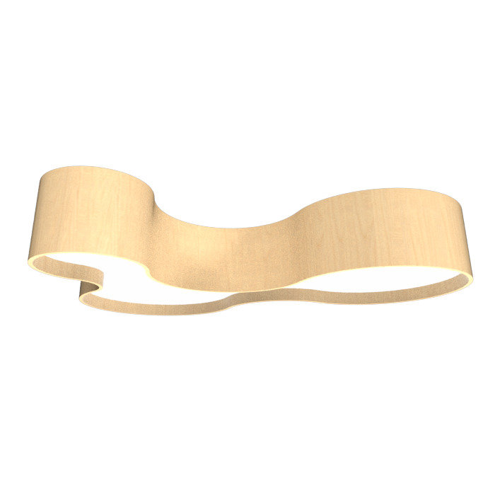 1 - Light LED Flush Mount, Maple