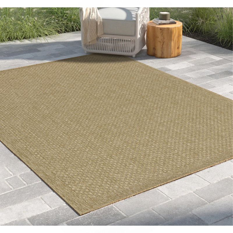 Jute 3 po X 7 pi 3 po Tapis intérieur / extérieur, Rectangle 5 pi 3 po x 7 pi 3 po