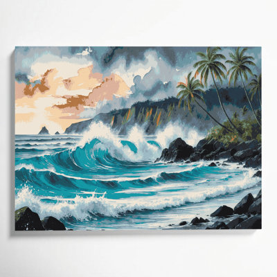 Cities Maui Hawaii Brown Canvas Wall Art