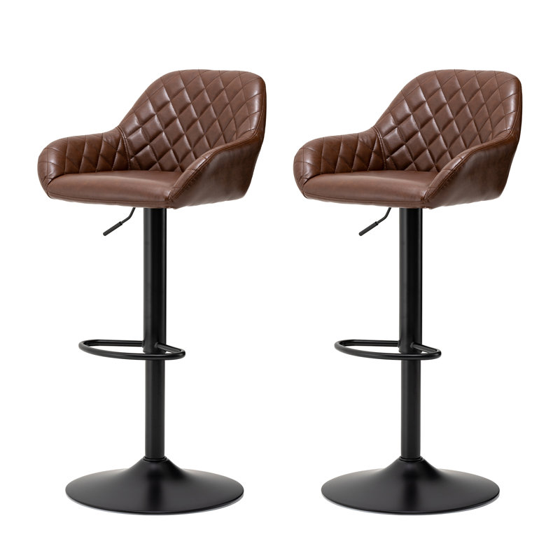 Ensemble de tabourets de bar Azarie, Brun