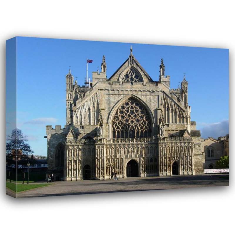 Exeter Cathedral, England, 18" H x 24" W