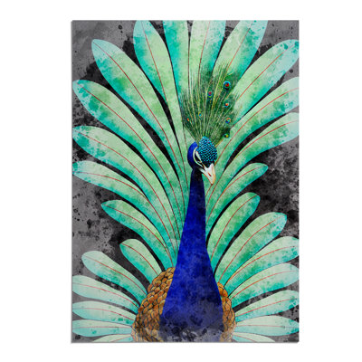 Peacock Watercolour No.2 - Wall Art