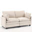 Canapé en velours à assise profonde de style contemporain, parfait pour la vie moderne et la détente.-184188373