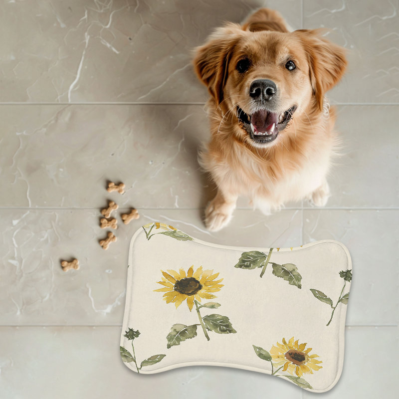 Tapis de tournesol chaleureux en forme d'os 1 pièce